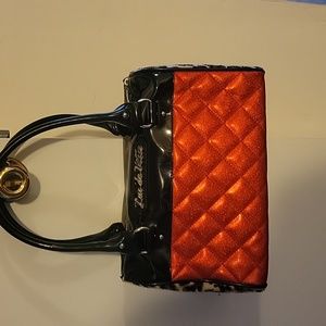 Lux de Ville Red sparkle full zip Atomic tote